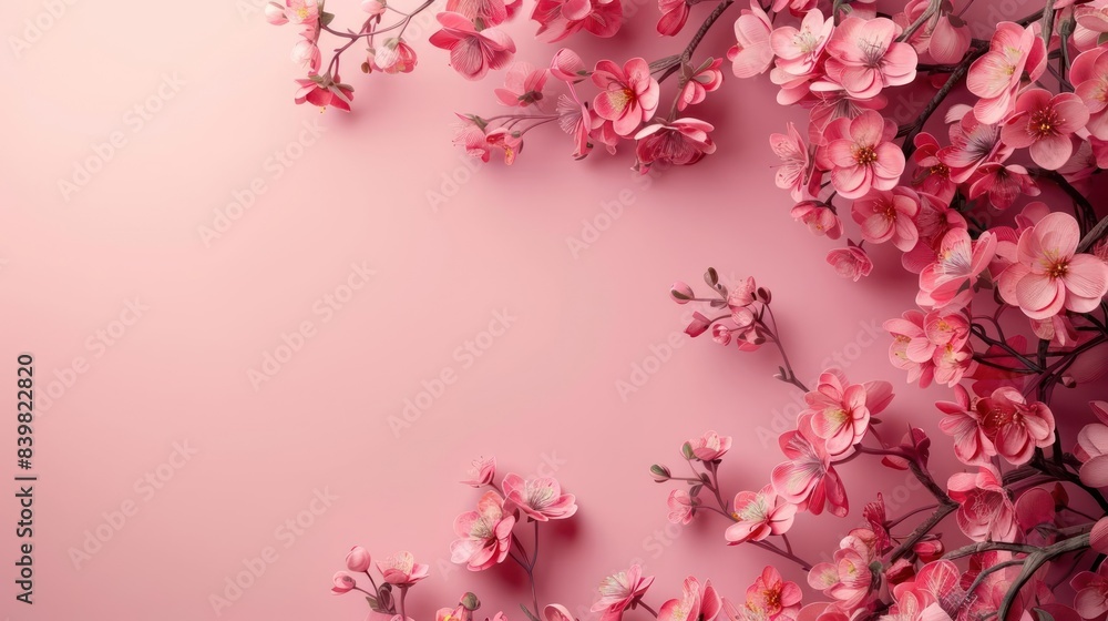 Tranquil Serenity, A Branch of Pink Cherry Blossoms Tranquil Serenity, A Branch of Pink Cherry Blossoms