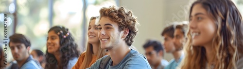 Diverse College Students Discussing Societal Changes and Norms in Sociology Class