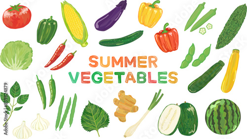 夏野菜 ベクター素材