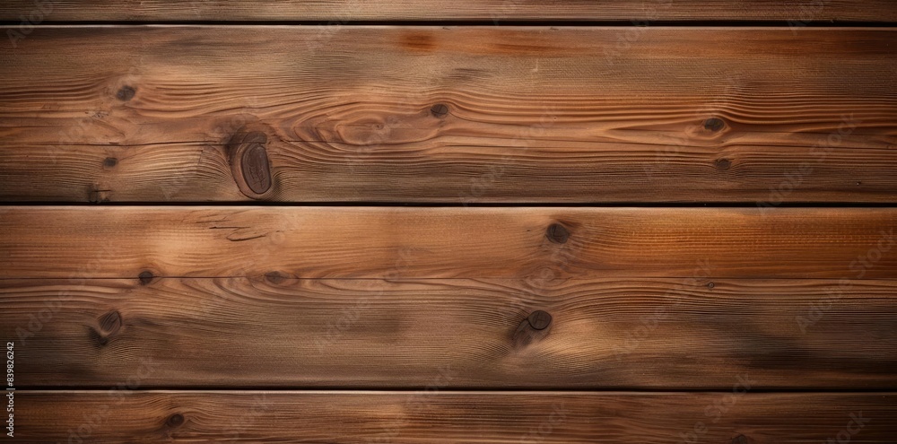 Fototapeta premium wooden table textured background with a wooden wall in the foreground