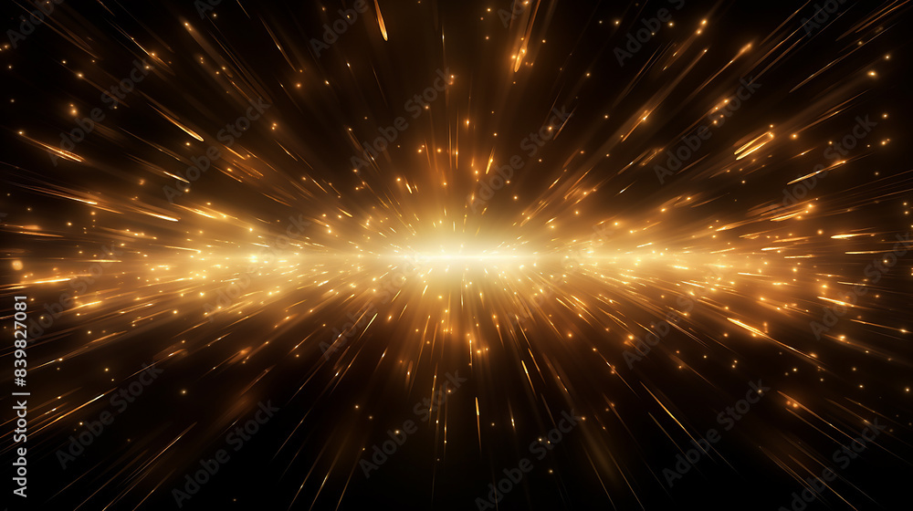 Naklejka premium abstract glowing lights effect on black background