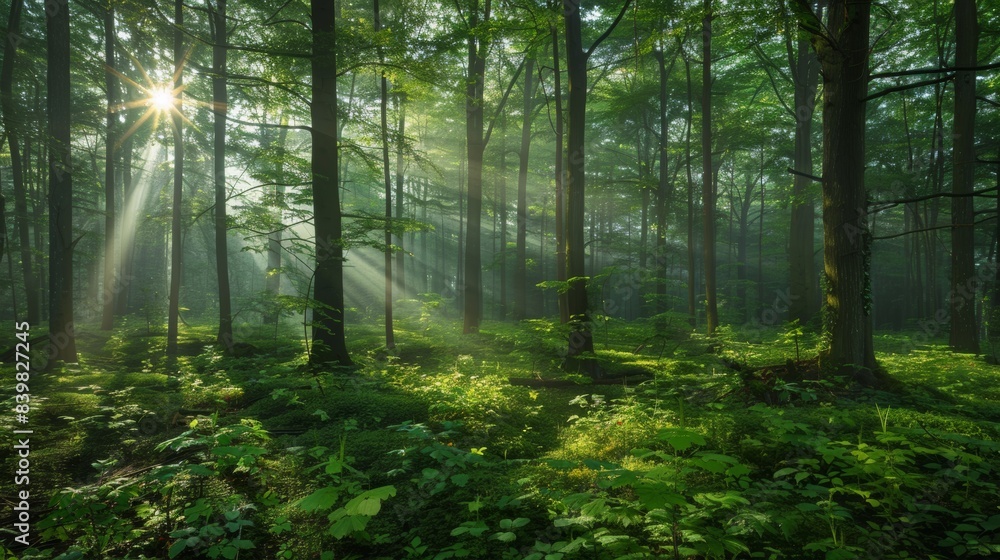 Fototapeta premium Charming Deciduous Forest 