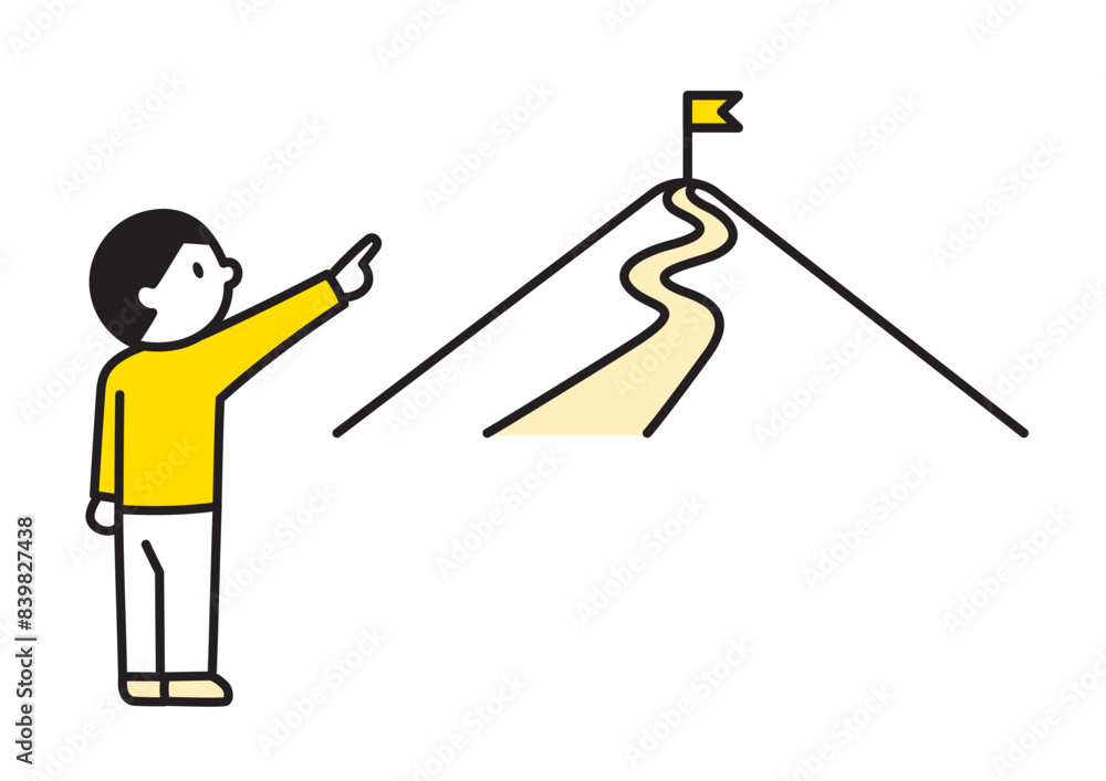目標を定める人物のシンプルなイラスト Stock ベクター | Adobe Stock