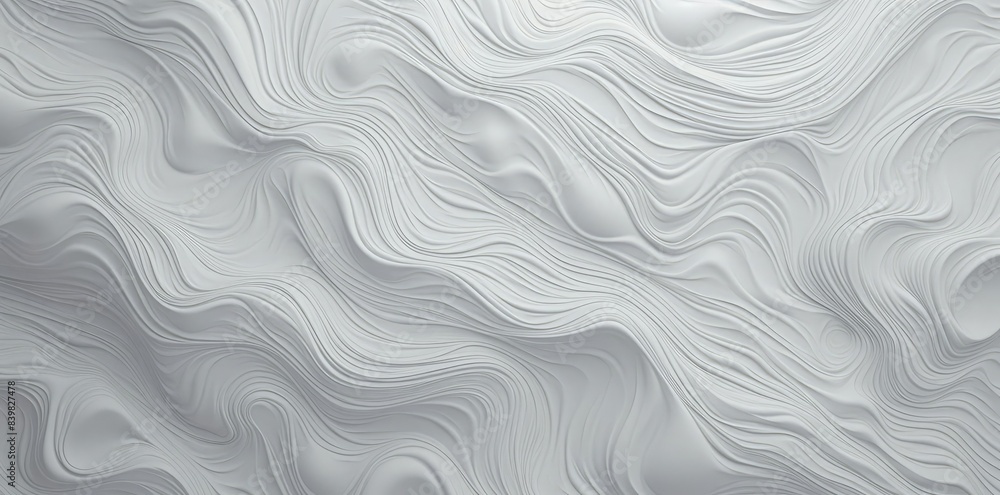 Naklejka premium white textures on a black background a collection of objects including a laptop, a cup of coffee, and a pair of headphones arranged in a row from left to right