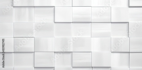 white tile texture on a white wall a row of white tiles arranged in a row from left to right, with a small white tile on the left and a larger white tile on the right