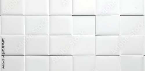 white tile texture as a background a row of white tiles arranged in a row from left to right, with a white square on the left and a black square on the right