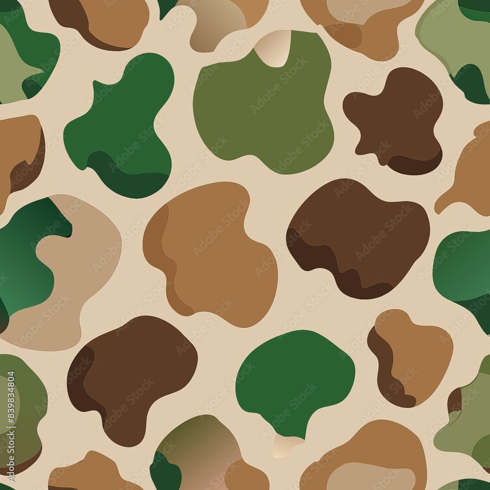 Seamless pattern of earth-toned blots in shades of brown, green, and beige for a natural and organic feel, Generative AI Seamless pattern of earth-toned blots in shades of brown, green, and beige for a natural and organic feel, Generative AI