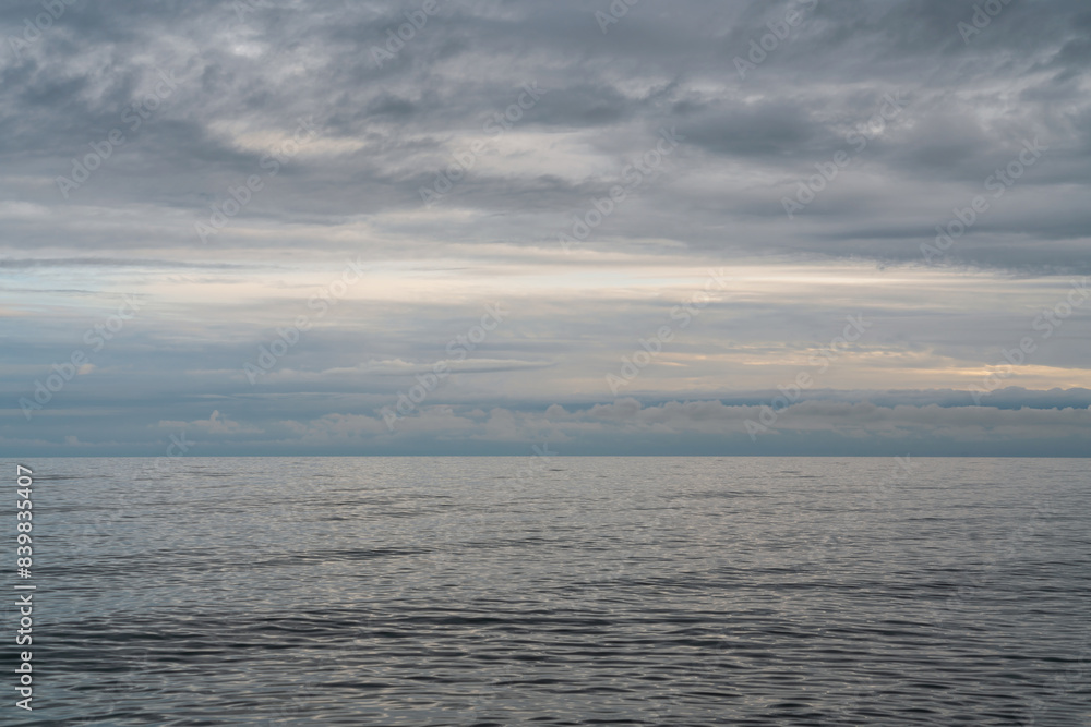 View of the Black Sea on the coast of Sochi against the sunset sky, Sochi, Krasnodar Krai, Russia View of the Black Sea on the coast of Sochi against the sunset sky, Sochi, Krasnodar Krai, Russia