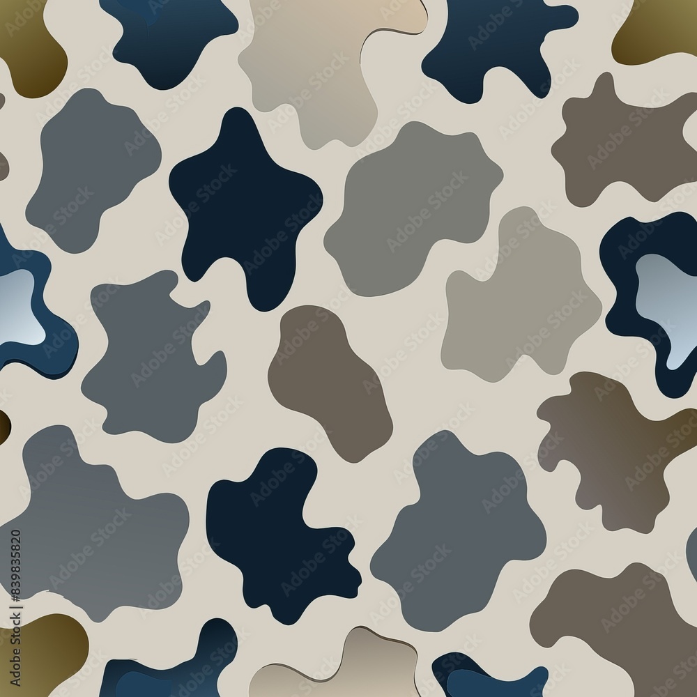Seamless pattern of monochromatic blots in various shades of a single color for a cohesive and harmonious look, Generative AI Seamless pattern of monochromatic blots in various shades of a single color for a cohesive and harmonious look, Generative AI