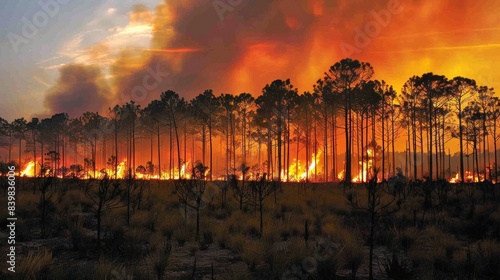 Flames in Forest Areas