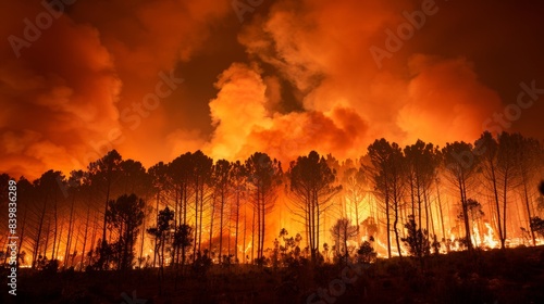 Flames in Forest Areas