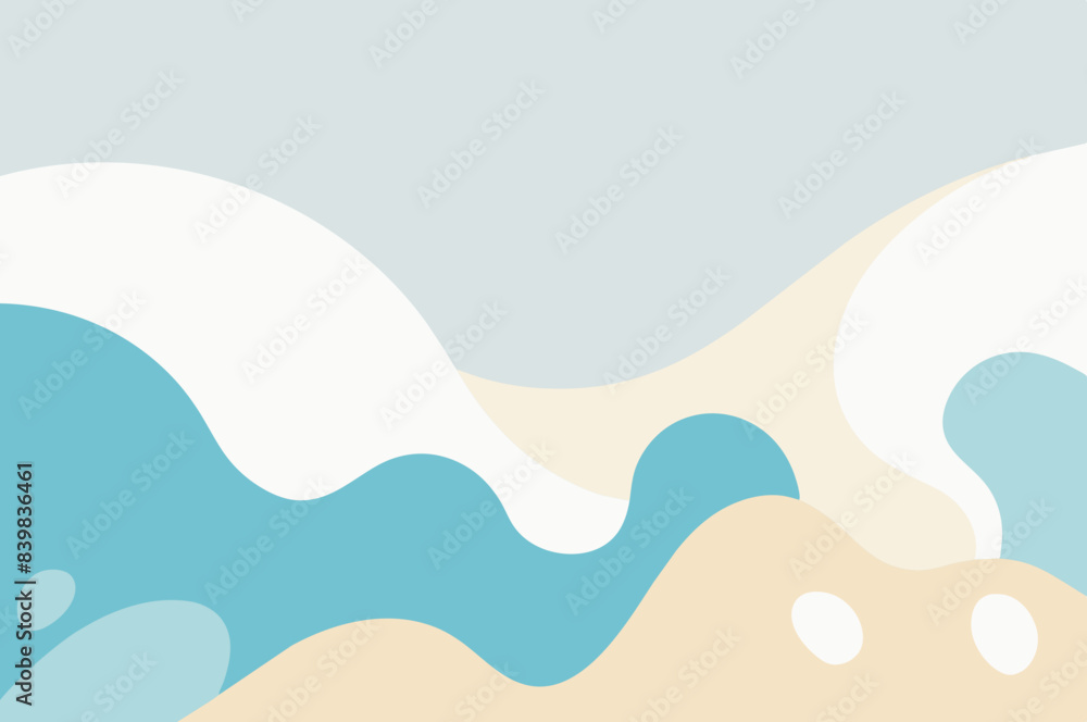 background with liquid shapes in soft sky blue and gentle ivory background with liquid shapes in soft sky blue and gentle ivory
