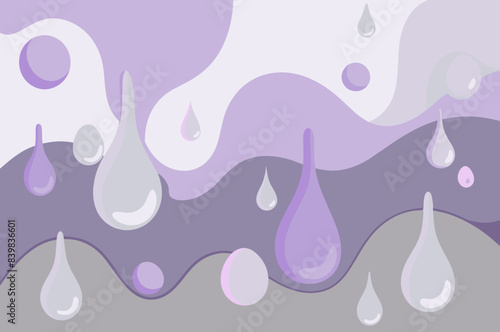 background with liquid shapes in soft lavender and muted grey tones