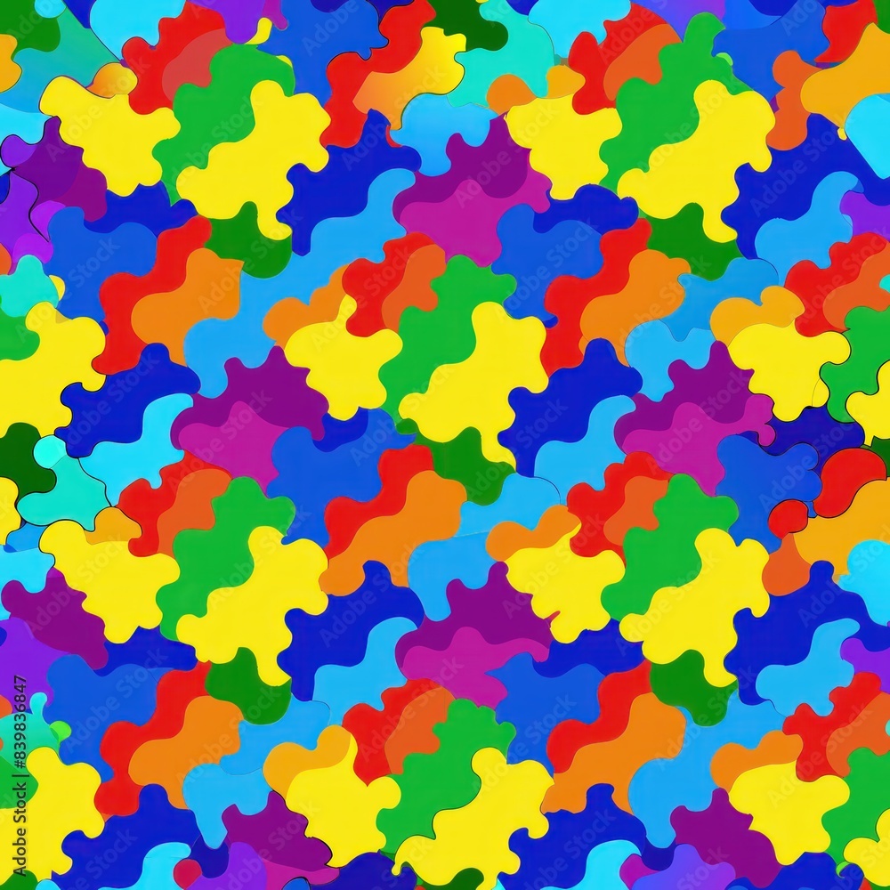 Seamless pattern of rainbow-colored blots in a spectrum of vivid hues for a joyful and vibrant design, Generative AI Seamless pattern of rainbow-colored blots in a spectrum of vivid hues for a joyful and vibrant design, Generative AI