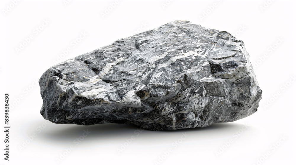 Smooth gray rock on a clean white background Smooth gray rock on a clean white background