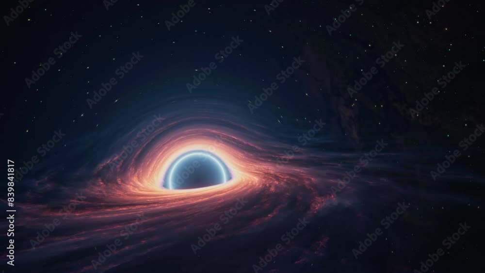Witness the captivating presence of a black hole in space accompanied by a luminous accretion disk Witness the captivating presence of a black hole in space accompanied by a luminous accretion disk