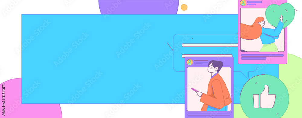 Virtual characters social communication concept business flat vector hand drawn illustration
Virtual characters social communication concept business flat vector hand drawn illustration