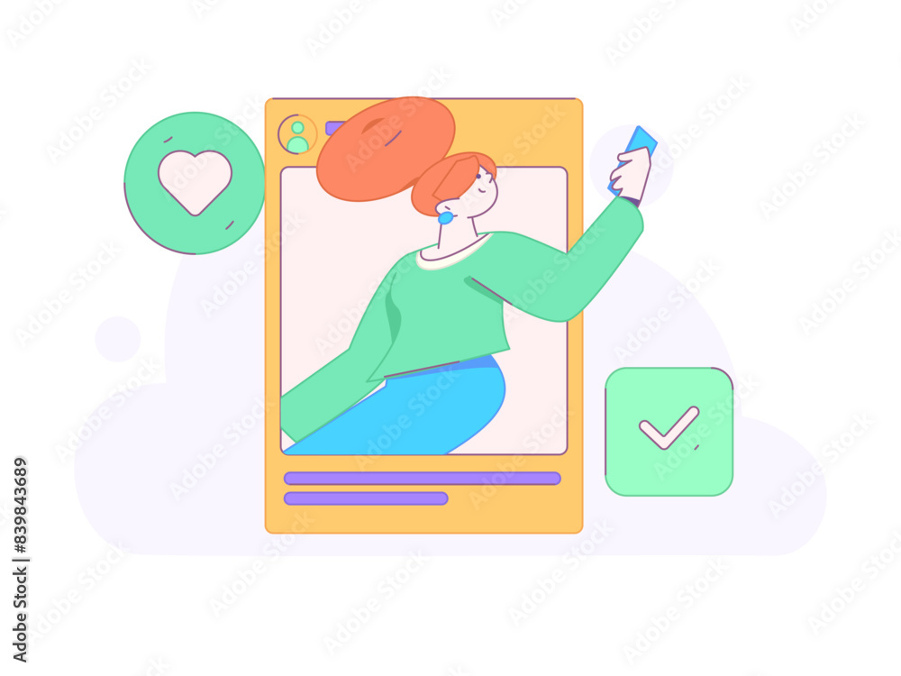 Virtual characters social communication concept business flat vector hand drawn illustration
Virtual characters social communication concept business flat vector hand drawn illustration