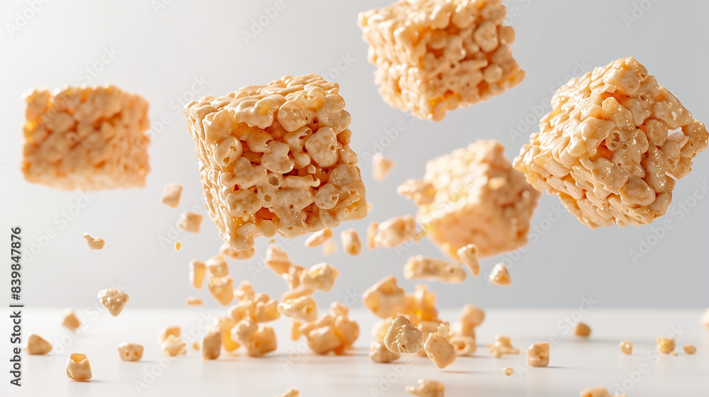 3D Rendered Delicious Marshmallow Rice Treats 3D Rendered Delicious Marshmallow Rice Treats