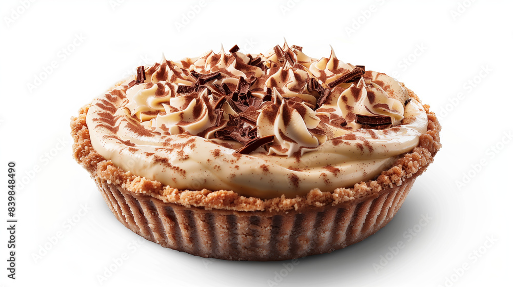 Delicious Banoffee Pie on Clean White Background Delicious Banoffee Pie on Clean White Background
