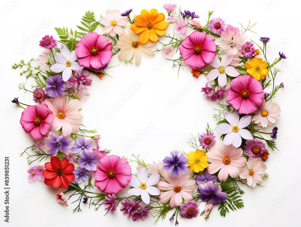 Superb Top view of fresh flowers Superb Top view of fresh flowers
