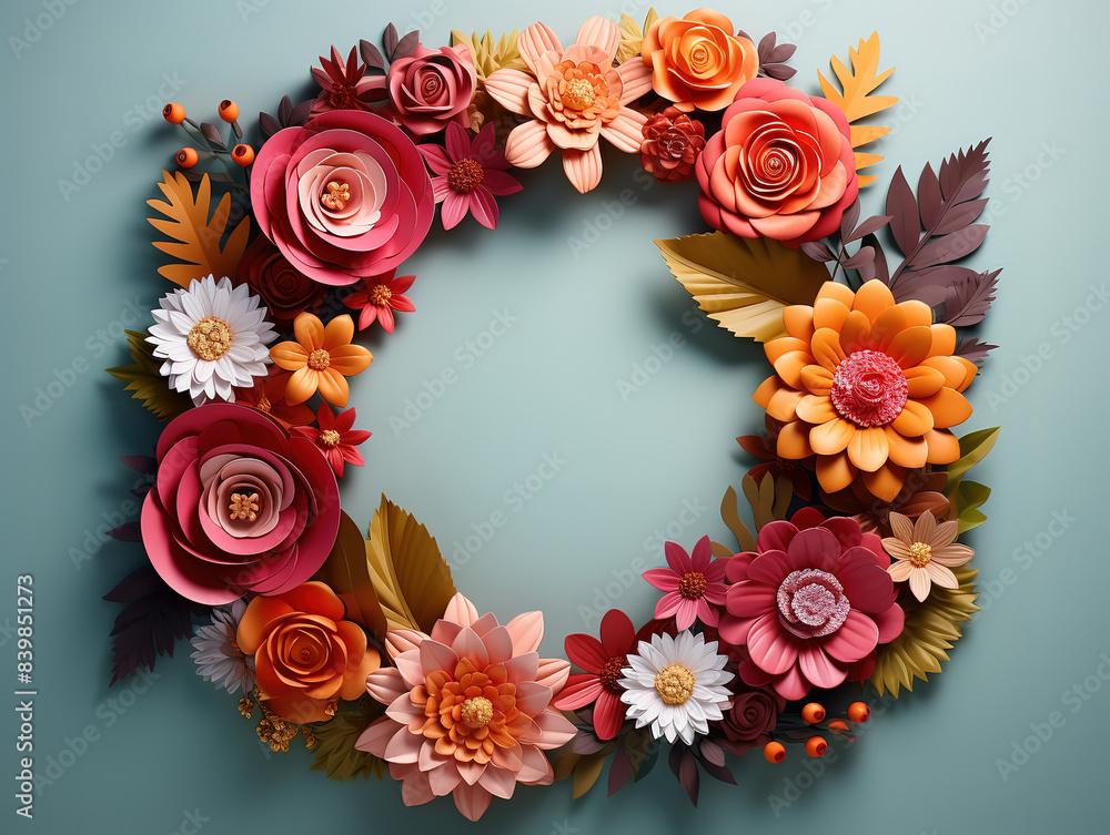 Awesome Flower papercraft art activity handmade copy space Awesome Flower papercraft art activity handmade copy space