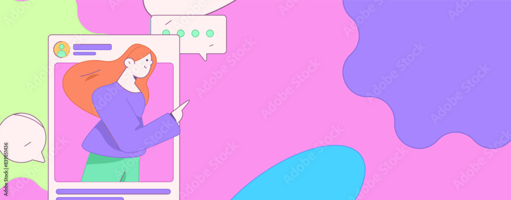 Virtual characters social communication concept business flat vector hand drawn illustration
Virtual characters social communication concept business flat vector hand drawn illustration