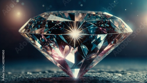 Radiant Diamond Gemstone with Brilliant Sparkle