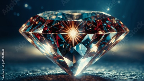 Radiant Diamond Gemstone with Brilliant Sparkle