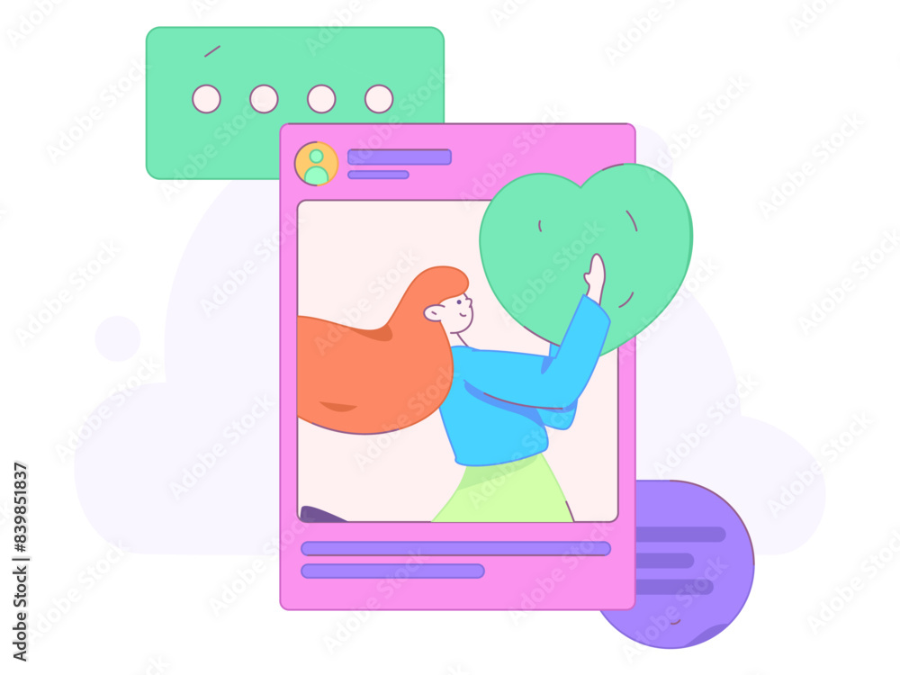 Virtual characters social communication concept business flat vector hand drawn illustration
Virtual characters social communication concept business flat vector hand drawn illustration