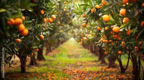 Orange trees in orange garden in thailand © Khalif