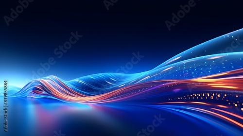 Minimal blue technicolor lines (can be used in a variety of photos)