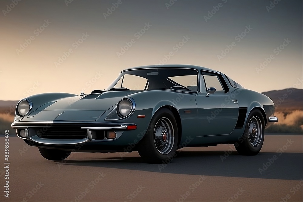 Fototapeta premium car on black background