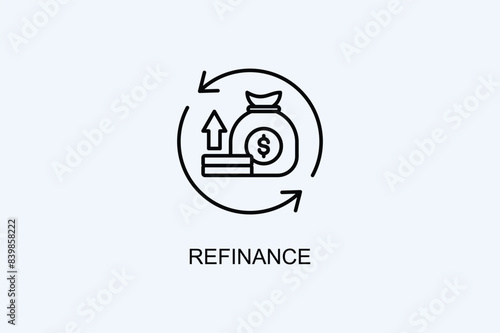 Refinance Vector Icon Or Logo Illustration