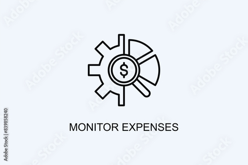 Monitor Expenses Vector Icon Or Logo Illustration