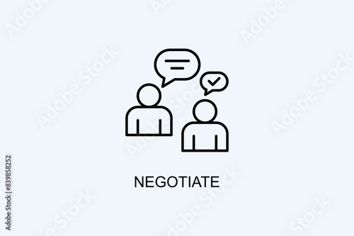 Negotiate Vector Icon Or Logo Illustration