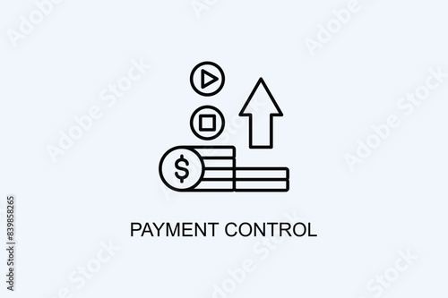 Payment Control Vector Icon Or Logo Illustration
