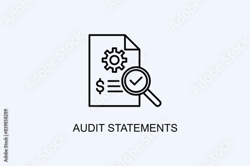 Audit Statements Vector Icon Or Logo Illustration