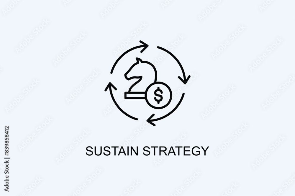 Sustain Strategy Vector Icon Or Logo Illustration Sustain Strategy Vector Icon Or Logo Illustration