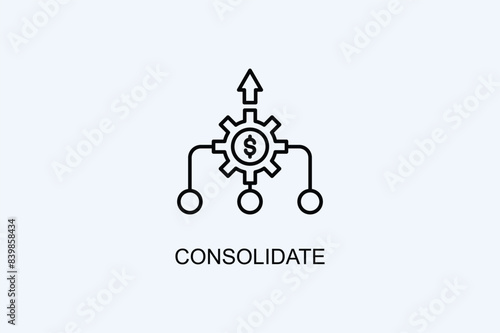 Consolidate Vector Icon Or Logo Illustration
