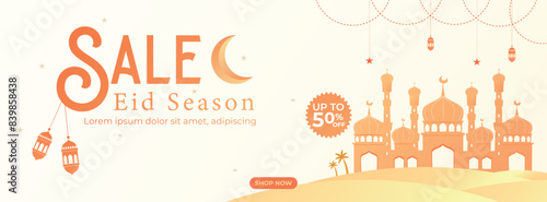 Eid sale offer social media post design banner