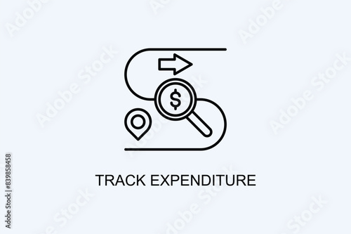 Track Expenditure Vector Icon Or Logo Illustration