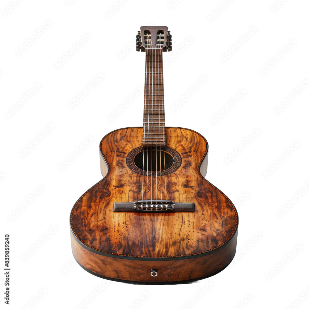Naklejka premium Classic guitar isolated on a transparent background