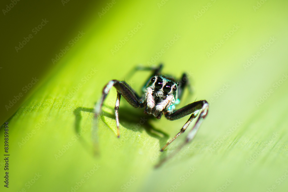 Fototapeta premium Cosmophasis is a genus of spiders in the family Salticidae. They are predominantly Southeast Asian, while some species occur in Africa and Australia. 