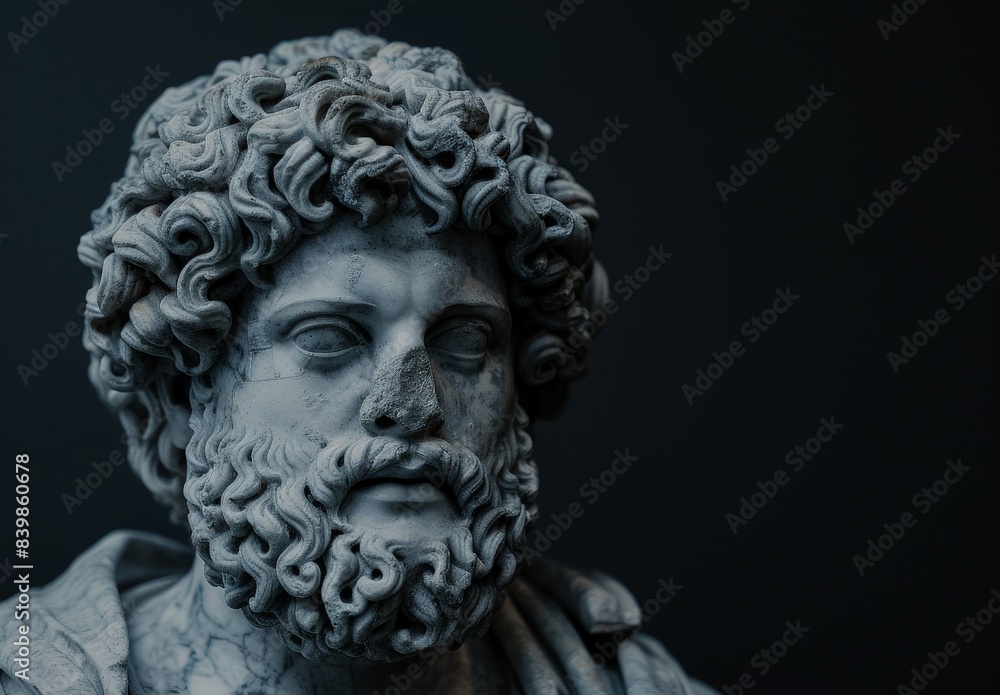 Weathered ancient marble statue head Weathered ancient marble statue head