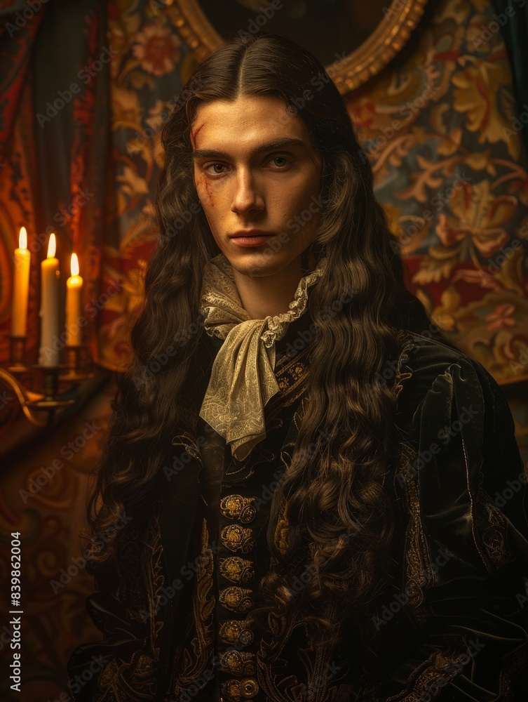 Mysterious nobleman in ornate costume Mysterious nobleman in ornate costume