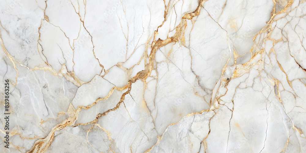 A detailed close-up of a white marble surface with intricate veining. The marble has a smooth, polished finish, showcasing its natural elegance and luxurious appeal A detailed close-up of a white marble surface with intricate veining. The marble has a smooth, polished finish, showcasing its natural elegance and luxurious appeal