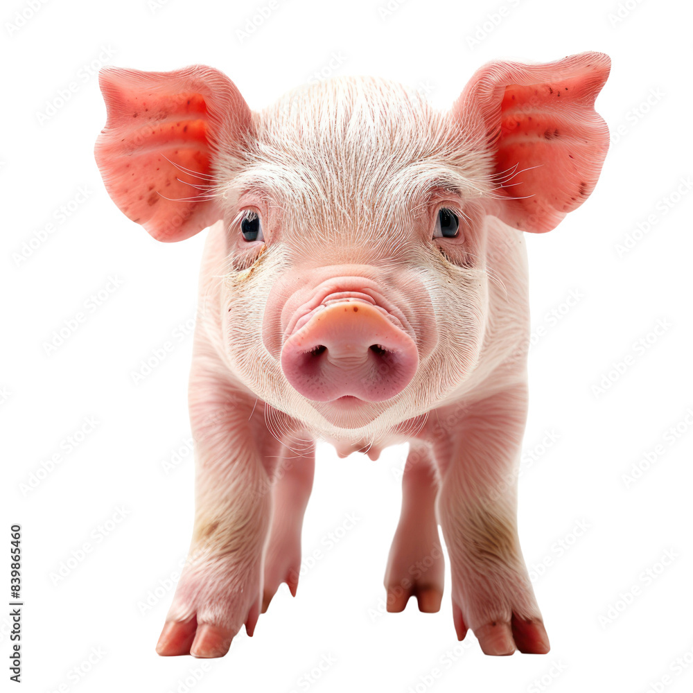 Piglet isolated on a transparent background Piglet isolated on a transparent background