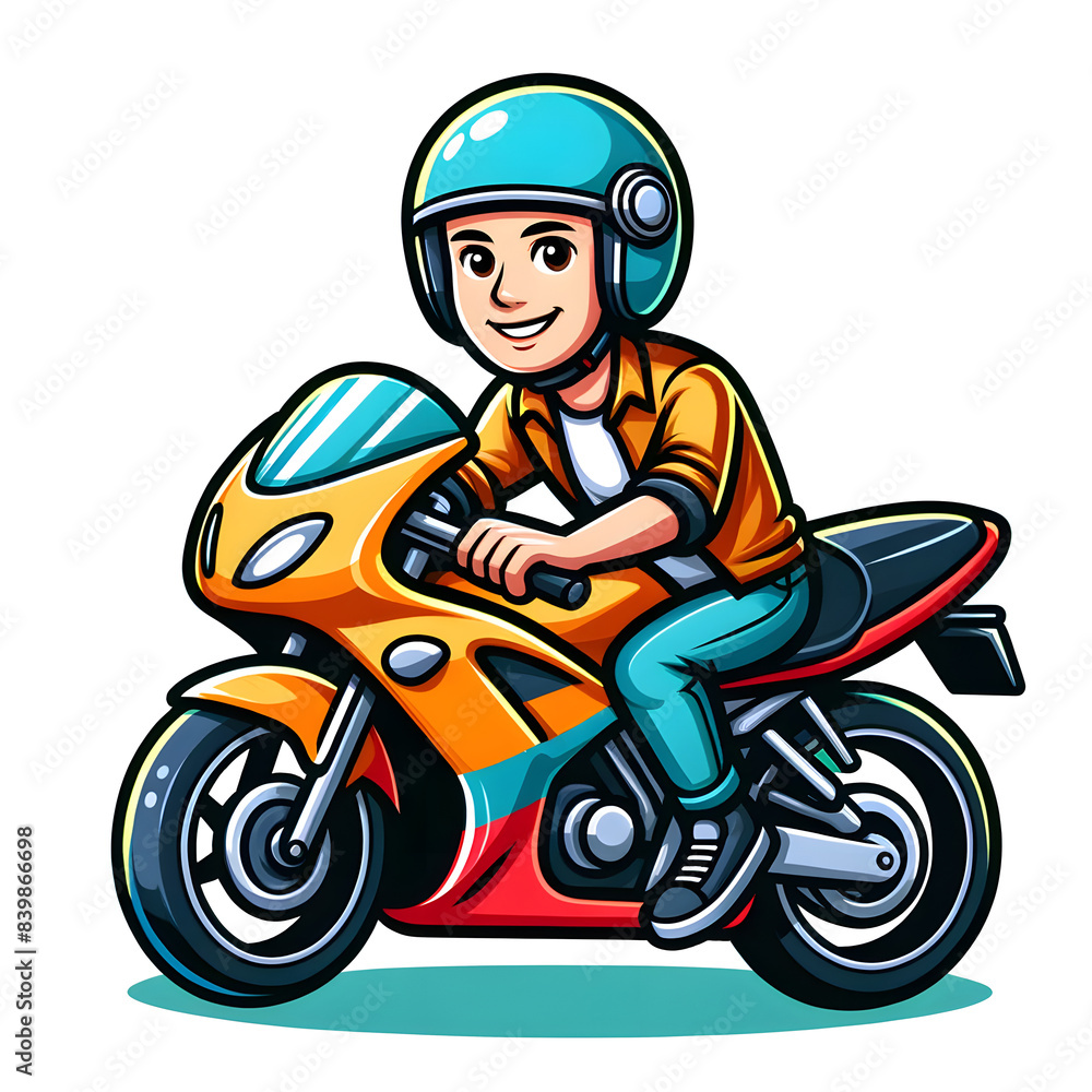 biker on a motorcycle biker on a motorcycle