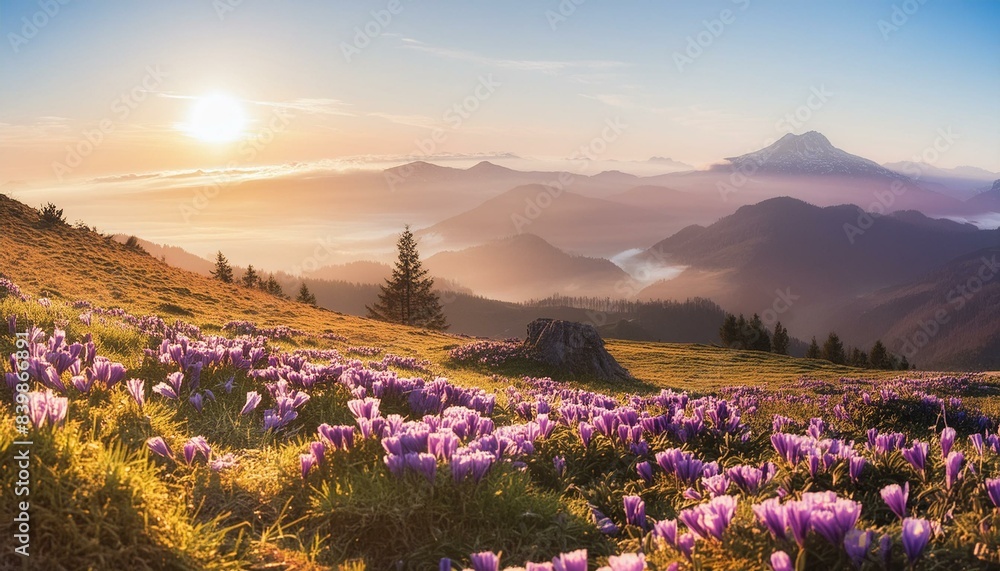 Fototapeta premium lavender field in the morning